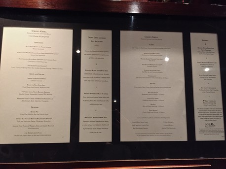 Crown Grill Menu